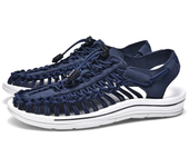 Sandalias de verano para hombre, sandalias de playa con diseño tejido hecho a mano a la moda, Sandalias planas informales transpirables, sandalias para parejas al aire libre, talla 48