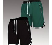 Conjunto de 2 pantalones cortos para hombre, frescos y sueltos para el verano, pantalones de baloncesto casuales, pantalones de