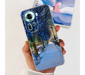 For Oppo Reno11 CPH2599 Case Reno8 T 4G CPH2599 Cover Soft TPU Clear Silicone Bumper Flower Women Fashion Coques Capa Reno 11 5G