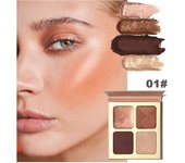 4-color desert highlight facelift plate nose shadow three-dimensional brightening skin color integrated eye shadow plate