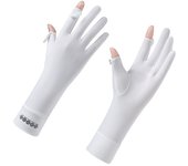 Ice Silk Long Sunscreen Gloves Thin Elastic Slip Resistant Touch Screen Ice Silk Gloves Breathable Comfortable