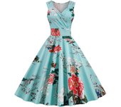 1950s Carnival Hot selling Style Printed Cocktail Party Dress