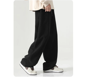 Cotton work pants men's summer straight leg loose casual pants C trendy brand multi  straight leg loose caspocket wide leg pants