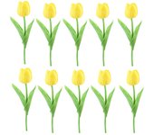 10Pcs Creative Simulated Tulip Flower Rustic Silk Flower Bouquet of Artificial Plants Artificial Plants Lightweight
