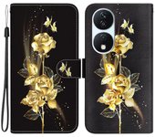 For Honor X7b 4G/ Play 50 Plus 5G Phone Case with Strap PU Leather Cover