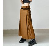 ZANZEA Women Low Waist Jupe Vintage Solid Maxi Fashion Korean Pleats Lace-up Faldas Holiday 2024 Spring A-line Skirts