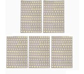 Glitter Epoxy Resin Filler English Letters Gold&silver Number Sticker Epoxy filling sticker Labels Stickers Alphabet Sticker