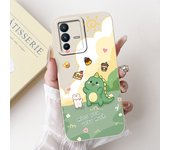 Lovely Painted Phone Case For Vivo V23 5G V23e V23 Pro Silicone Anti-knock Soft Cover Funda Vivo V2130 V2132 Panda Cat Animals