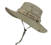 Sombrero de cubo para hombre de verano, protección UV para exteriores, ala ancha, Panamá, Safari, caza, senderismo, sombrero de pescador de malla, gorra de protección solar para playa