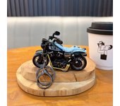 Combinación de aleación jeep pull-back modelo de coche llavero bicicleta colgante creativo motocicleta bolsa llavero