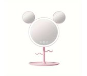 Espejo Maquillaje con Luz LED, Espejo Recargable  con USB, con Aumento 2X,3X,3 Colores de Luz, Base Grande, para Baño Tocador