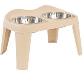 Stainless Steel Dog Bowl Large Capacity Detachable Dog Food Feeding Basin Foldable Double Bowl Cat High Foot Bowl Kitten Puppy
