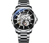 Reloj mecánico automático para hombre, cronógrafo con correa de acero inoxidable, de marca superior, a la moda, 2020