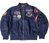 Vintage Men's Thin Clothes Pilot Flight Jacket Aviator Jacket Windbreaker