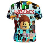 5-9 Years Kids Short Sleeve Roblox Printed T-Shirts TopsY BSSM