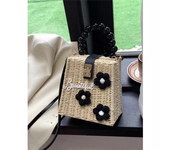 Handheld Woven Bag Straw Bag for Women New Literary Forest Style Summer Fresh Crossbody Beach Bag Box Bag
