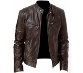 Chaqueta motera para hombre Pure Black Sheep, Chaqueta motera retro, Chaqueta de cuero, Chaqueta motera de cuero Stand-up Punk
