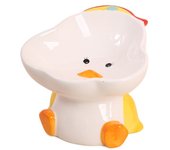 Anti Knock Ceramic Cat Bowl Creative Slanted Mouth Pet High Foot Bowl Non-slip Multi-use Dog Food Feeding Basin Kitten Puppy