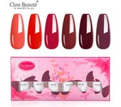 Clou Beaute 8ml Gift Set Kit UV LED Gel Varnish Soak Off Nail Art Gel Nail Polish Pure Nail Color Base Coat No Wipe Top Coat