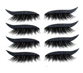 Delineador De Ojos Y Pestañas Reutilizables Stickers, Glitter Eyeliner Stickers Pestañas Postizas Maquillaje De Ojos Stickers