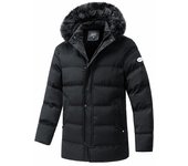Chaqueta larga con capucha para hombre, abrigo cálido de lana gruesa a prueba de viento, Parka con Cuello de piel, chaqueta informal clásica, invierno, 2024