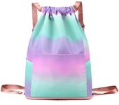 Folding Travel Bag Drawstring Bag Backpack Women Light and Easy Drawstring Cosmetics Bag Large Capaci Sports Gym Bag Men
