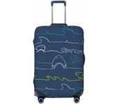 Shark Luggage Cover Washable Elasticated Luggage Covers for Suitcase tsa Approved Stylish Dust and Scratch Resistant Luggage Case Protector for Kids and Adults