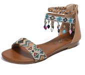 Summer Fashion Women's Roman Sandals New Ethnic Style Bohemian Flat Shoes