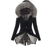Abrigos cálidos con capucha para mujer, Ropa de mujer de moda chaquetas casuales de moda, abrigo femenino, Otoño e Invierno