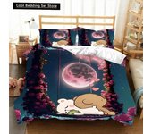 Kawaii Bubu and Dudu 3D Printing Anime Bedding Set Duvet Cover Comforter Bed Single Twin Full King Queen Size Bedding Set Kids