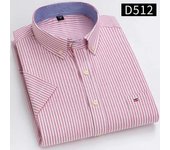 Oxford men's short sleeved informal single pocket checkered striped cotton shirt, comfortable, standard USTE