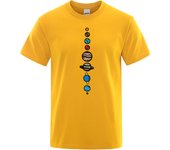 Nine Planets Mens T-Shirt Universe Solar System Men Tops Brand Short Sleeves O-Neck T Shirt Planets Colour Vintage Tee Shirt