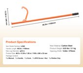 SucceBuy Log Peavey, Heavy-Duty Log Lifter with Handle, Max Opening, Rust-Resistant Log Rolling Tool