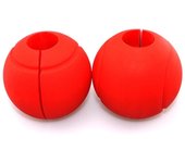 1 Pair Reduce Palm Pressure Barbell Grip Ball Weightlifting Anti-scratch Silicone Dumbbell Grip Thicken Dedicated