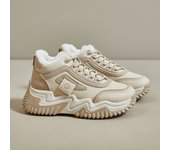 2025 invierno nuevas zapatillas retro, suela gruesa interior, aumentar la transpirabilidad de los zapatos de las mujeres