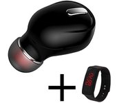 VAORLO Mini Portable Bluetooth 5.0 Wireless Earphone Surround Stereo 6D Heavy Bass Single In Ear Earbud For Riding Music Meeting
