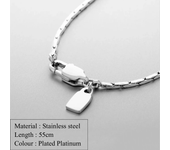 Joyas de acero inoxidable para hombres impermeables, sin desvanecerse, collar sin colgante joyas decorativas simples de alta gam
