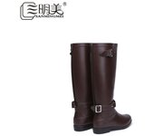 Botas De Lluvia De Moda Antideslizante Para Mujeres Inglaterra Zapatos Altos Impermeables De Goma