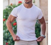 Camiseta De Deporte De Verano Para Hombre Camiseta De Entrenamiento Con Cuello Redondo Y Mangas Cortas Secado Rápido Polyester