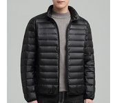 Chaqueta ligera de plumón de pato para hombres, chaqueta casual, relleno de plumón de pato blanco, invierno, 2024, nueva, 90%