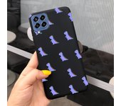 For Samsung Glaxy M33 5G Case SM-M336B Matte Soft Silicone Back Cover On Funda Samsung M33 M 33 Dinosaur Cute Cat Bumper Etui