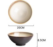 Vajilla japonesa de cerámica Tazón de ramen Tazón de sopa de fideos grande creativo para el hogar Tazón de esmalte