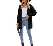Suéter de otoño e invierno damas chaqueta de punto cardigan color sólido suéter mujer