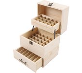 Wooden Storage Box for Essential Oils 59 Slots Storage Case Box