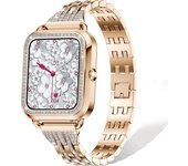 Reloj inteligente (responder/hacer llamadas), reloj inteligente para mujer, resistente al agua IP67, esfera de diamante