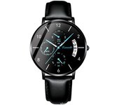 Reloj mecánico automático ultra fino para hombres versión coreana estudiante reloj de cuarzo