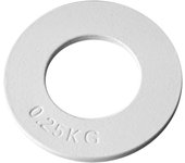 Mini Placas de pesas fracionales para entrenamiento de fuerza, accesorio de disco precise, color Blanco, 0,25Kg