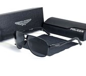 2025 POLICER Gafas de Sol Pilot para Hombre UV400 Polarizadas, Regalo Familiar para Viajes y Piscina, Diseño Retro Italiano