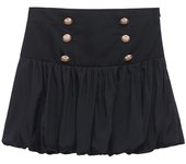2025 Summer New Style Women's Flowy Elasticated Skirt with Flared Hem and Mini Half-Length Dress