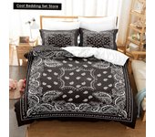 2/3pcs Paisley Bandanna Printed Duvet Cover Comfortable Paisley Flowers Bedding Set for Bedroom , Machine Washable